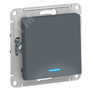 ATN000713 AtlasDesign Механизм выключателя одноклавишного с подсветкой (СХ.1А), грифель (уп.10шт.) Systeme Electric (Россия) ATN000713 - фото 616138