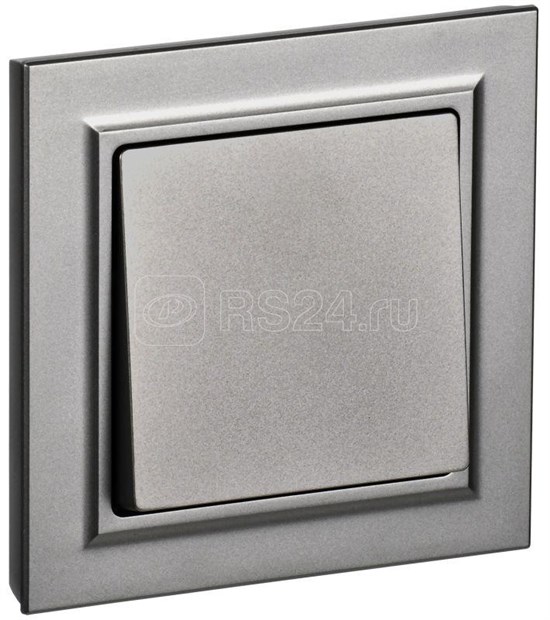 BR-V10-0-10-K46-F BRITE ВСР10-1-0-БрС Выключатель одноклавишный, сталь, в сборе (уп.10шт.) IEK® BR-V10-0-10-K46-F - фото 616145