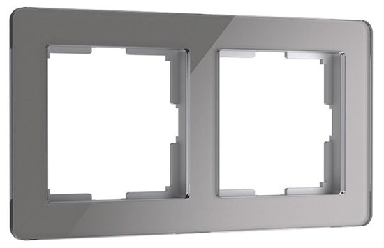 W0022704 Acrylic Рамка на 2 поста, графит (уп.10шт.) Werkel™ a059321-1 - фото 616227