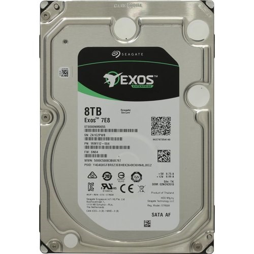 HDD 8000Gb SATA-III Seagate Enterprise Capacity Жесткий диск [ST8000NM0055, 7200rpm, 256Mb] ST8000NM0055 - фото 616481
