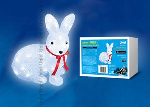 ULD-M2732-040/STA WHITE IP20 RABBIT-1 Фигура светодиодная «Зайчик» UNIEL ULD-M2732-040/STA RABBIT1 - фото 616609