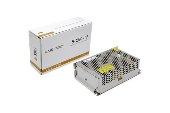 S-250-12 Блок питания 250W 12V, 200х110х50 IP20 SWG 000114 - фото 616653