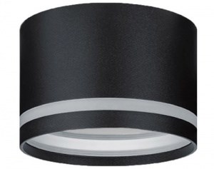 SB70H8ECB Ecola GX70 H8 СПОТ без обода с полосой углубл. Черный матовый 115x70 Светильник накладной (уп.10/50шт.) SB70H8ECB - фото 616678