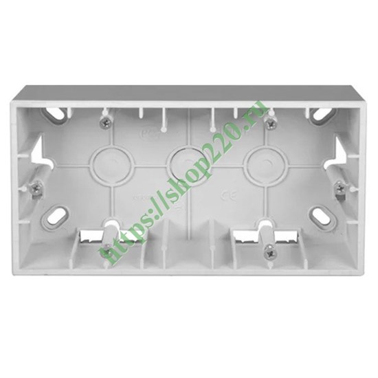 1590752-030 S15 Коробка для наружного монтажа 2 поста белая (уп.10шт.) Simon Electric 1590752-030 - фото 616710