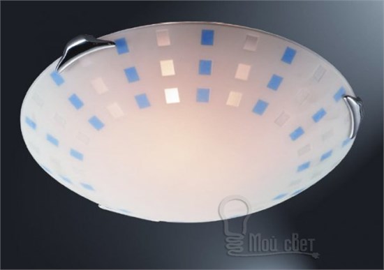 164 FB06 039 хром Н/п светильник E27 100W QUADRO blue 691264 - фото 616770