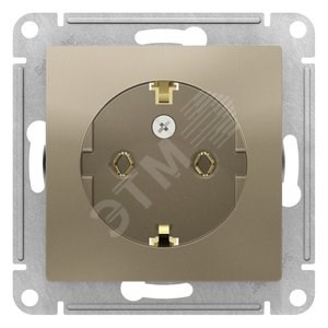 ATN000543 AtlasDesign Механизм розетки 1 гнездо с заземлением, шампань (уп.20шт.) Systeme Electric (Россия) ATN000543 - фото 616791