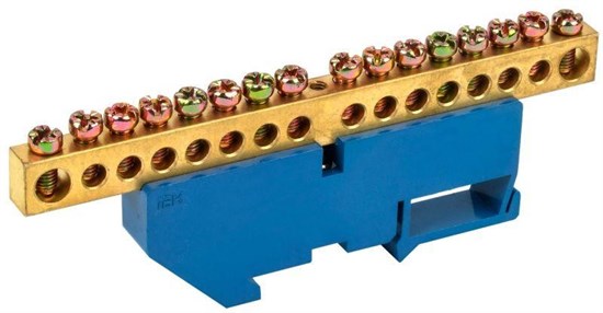 YNN10-812-16D-K07 ШНИ-8х12-16-Д-С Шина N "ноль" на DIN-изоляторе (уп.20шт.) IEK® YNN10-812-16D-K07 - фото 616833