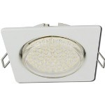 FW53N4ECB Ecola GX53 H4  Square open edge квадратный Белый плоский Светильник встраиваемый (уп.10/50шт.) FW53N4ECB - фото 616996
