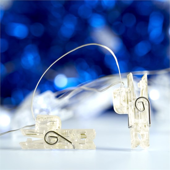 41652 CL574 USB 50LED 2700K, IP 20, 4,5м Гирлянда линейная прищепки (уп.20шт.) FERON (Китай) 41652 - фото 617089