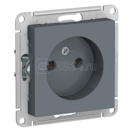 ATN000741 AtlasDesign Механизм розетки 1 гнездо без заземления, грифель (уп.10шт.) Systeme Electric (Россия) ATN000741 - фото 617248