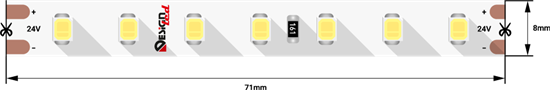 000527 DSG298-24-WW-33 LUX Лента светодиодная со скотчем 3М стандарт 2835, 98LED/м, 10Вт/м, 24В , IP33, Цвет: Теплый белый, катушка 5м. SWG 000527 - фото 617404