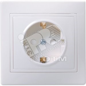 ERK11-K01-16-DM КВАРТА РСш10-3-КБ Розетка 1 гнездо с заземлением и шторками 16А, в сборе, белая (уп.10шт.) IEK® ERK11-K01-16-DM - фото 617427