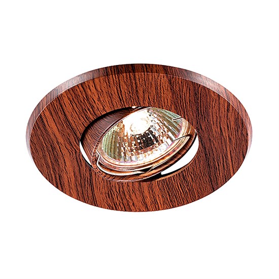 369710 SPOT NT12 145 красное дерево Встраиваемый ПВ светильник IP20 GX5.3 50W 12V WOOD Novotech 369710 - фото 617545