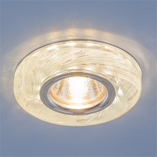 2191 MR16 CL/BL прозрачный/голубой Cветильник встраиваемый (уп.10/40шт.) Elektrostandard 2191 MR16 CL/BL прозрачны - фото 617550