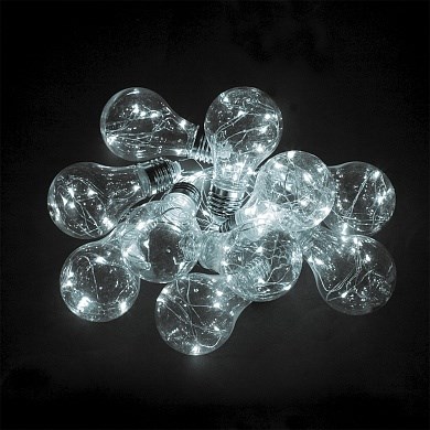 32369 CL580 Гирлянда 230V 100LED 5000К белый, 6W, длина 3м+0,5м шнур, батарейки 3*АА, IP20 (уп.24шт.) FERON 32369 - фото 617605