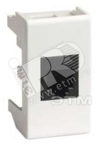 45037 Компьютерная розетка RJ-45 кат.5E, «Viva», 1 мод., белая (уп.21шт.) ДКС 45037 - фото 617613