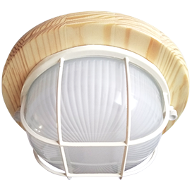 TP53R4ECA Ecola GX53 LED НБО-03-60-012 Cветильник накладной Круг с решеткой дерево Клен 1*GX53, IP65, матовый (уп.8шт.)  TP53R4ECA - фото 617673