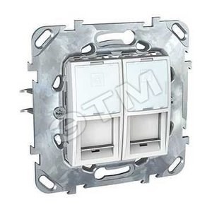 MGU5.2020.18ZD КОМПЬЮТЕРНАЯ РОЗЕТКА 2ХRJ45 КАТ. 5Е, С ПОЛЕМ ДЛЯ НАДПИСИ БЕЛЫЙ UNICA MGU5.2020.18ZD - фото 617674