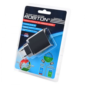 QuickCharger + кабель MicroUSB, USB 5/9/12В 1.5A, 100-240В Адаптер/блок питания ROBITON 4607075947641 - фото 617690