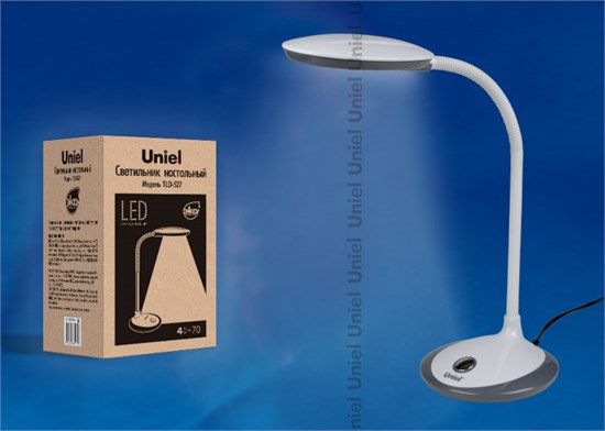 TLD-527 Grey/LED/400Lm/4500K Лампа настольная светодиодная. Цвет темно-серый (уп.12шт.) UNIEL TLD-527 Grey/LED/400Lm/45 - фото 617709