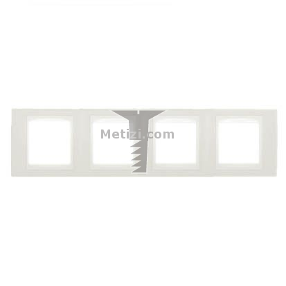 MGU2.008.18 Unica Рамка с декоротивным элементом, 4 поста, белая (уп.5шт.) Schneider Electric MGU2.008.18 - фото 617724