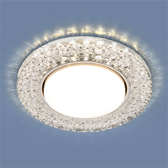 3029 GX53 CL прозрачный Встраиваемый точечный светильник с LED подсветкой (уп.50шт.) Elektrostandard a045483 - фото 617979