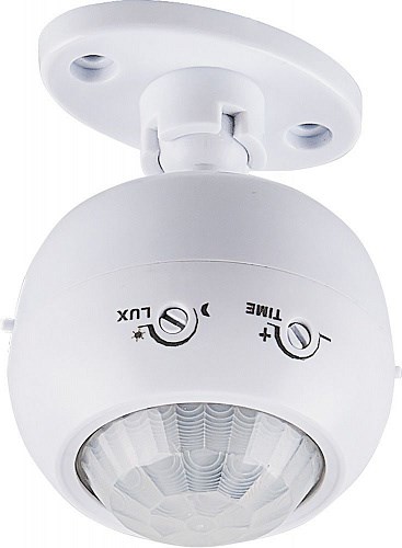 22074 SEN16 1200W 8m 120°(гориз.) 360°(верт.) белый Датчик движения поворотный (уп.100шт.) FERON (Китай) 22074 - фото 617980