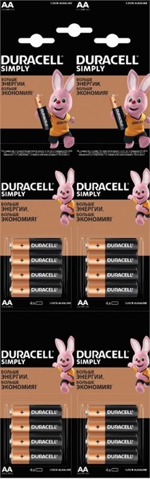 MN 1500/LR6/316 BL16 1,5V Basic AA Элемент питания (отрывная лента-блистер 4х4шт.) Duracell MN 1500/LR6/316 BL16 - фото 617983