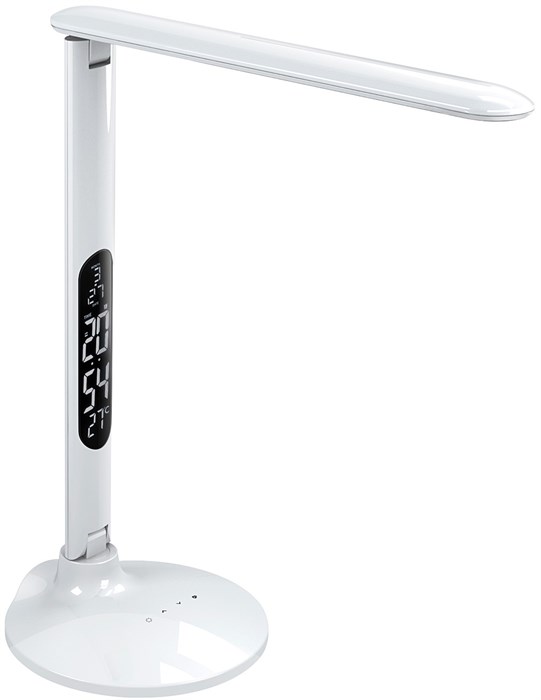 ЛЮЧИЯ L501 "Practik" белый св/диод. 10W, дата/время/t°, сенс. упр., USB порт, Светильник настольный 4606400510789 - фото 618024
