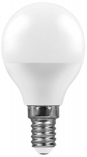 25802 LB-550 P LED 9Вт E14 4000К 820Лм шарик 220В (замена 75Вт) Лампа светодиодная (уп.10/100шт.) FERON (Китай) 25802 - фото 618043