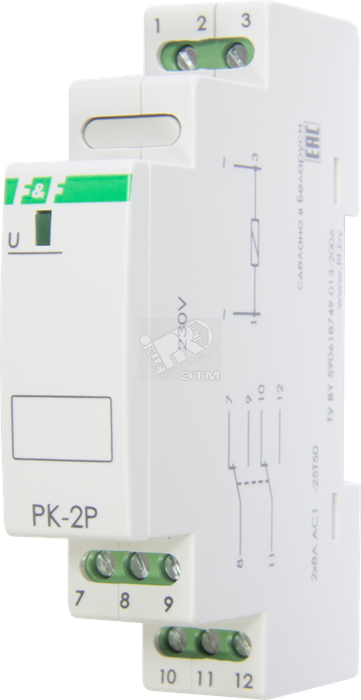 EA06.001.009 PK-2P 220 Реле электромагнитное Евроавтоматика (Беларусь) EA06.001.009 - фото 618083