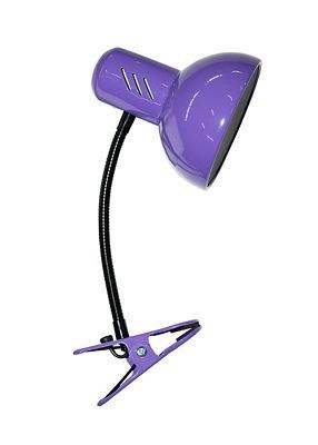 НТ 2077С фиолетовый Светильник настольный на прищепке 60W, Е27, 220V (уп.18шт.) Трансвит АО НТ 2077С фиолетовый - фото 618250