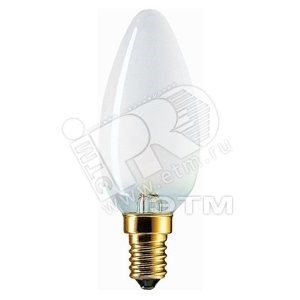00006918/01133650 PHILIPS Stan 40W E14 230V B35 FR Лампа накаливания свеча матовая (уп.100шт.) 926000006918 - фото 618253