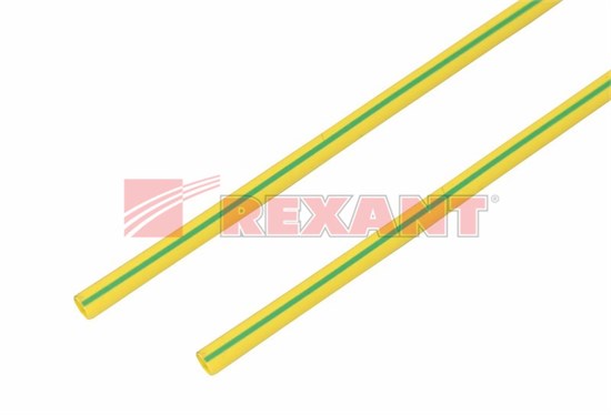 FD 21-0007 10.0/5.0мм 1м Термоусадка желто-зеленая (трубка ТУТ) (уп.50/800м.) REXANT FD 21-0007 - фото 618318