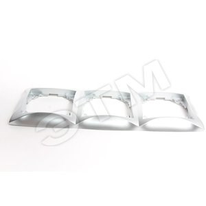 000303 ДУЭТ Рамка, 3 места, серебристая (уп.15шт.) Schneider Electric WDE000303 - фото 618414