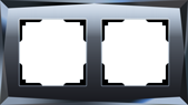 WL08-Frame-02 Diamant Рамка на 2 поста, черная (уп.5шт.) Werkel™ a029844 - фото 618632