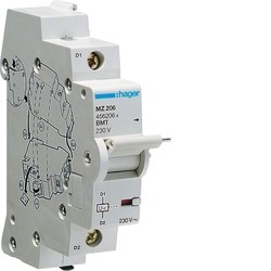 MZ209 Расцепитель перенапряжения для MCB, RCCB, RCBO (до 63А), Un=230В, ширина 1М HAGER MZ209 - фото 618647