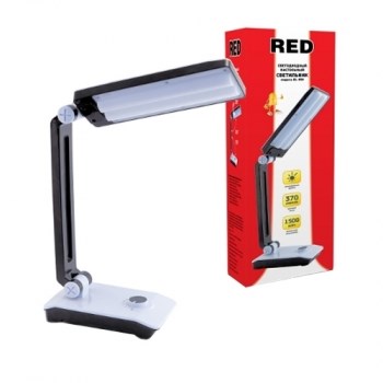 RED EL-050 белый/черный Светильник настольный аккум. св/диод. 6.8W 370лм, диммер  4606400619970 - фото 618699