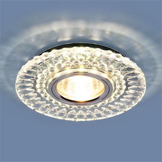 2197 MR16 CL/SL прозрачный/серебро Cветильник встраиваемый (уп.10/40шт.) Elektrostandard 2197 MR16 CL/SL прозрачны - фото 618759