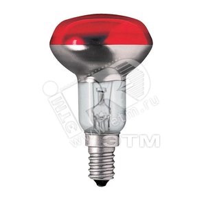 32806920 PHILIPS Refl Col 40W E14 230V NR50 CL-RE Лампа зеркальная красная (уп.15шт.) 871150032806920 - фото 618795