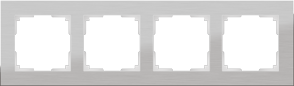 WL11-Frame-04 Aluminium Рамка на 4 поста, алюминий (уп.5шт.) Werkel™ a033742 - фото 618801