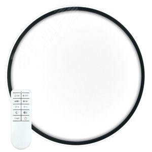41557 AL5800 RING 80W, Max. 5600Lm, 3000К-6500K, IP20, черный Светильник светодиодный управляемый с пультом (уп.6шт.) FERON (Китай) 41557 - фото 618886