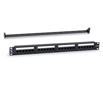 PL-24-Cat.5e-Dual IDC 19 Патч-панель 19"(1U), 24 порта RJ-45, Cat.5e, Dual IDC, с задним кабельным организатором Cabeus PL-24-Cat.5e-Dual IDC 19 - фото 618910