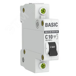mcb4729-1-10C Basic Авт. выкл. ВА 47-29 1Р 10А 4,5кА х-ка C (уп.12шт.) EKF (Россия) mcb4729-1-10C - фото 618950
