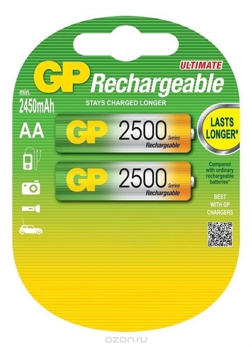 R6 2500mAh ВР2 Аккумулятор GP 695014 - фото 619179