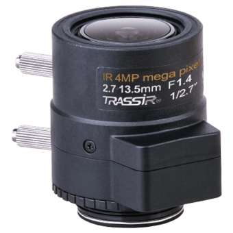 TR-L4M2.7D2.7-13.5IR с ИК-коррекцией, АРД Вариофокальный 4 Мп объектив TRASSIR TR-L4M2.7D2.7-13.5IR - фото 619185