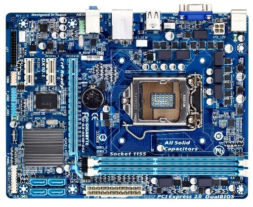 Материнская плата Gigabyte GA-H61M-DS2 (Socket 1155, intel H61, 2*DDR3 1333, VGA (DVI-D, D-Sub) GA-H61M-DS2 - фото 619428