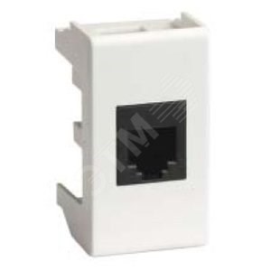 45057 «Viva» Компьютерная розетка RJ-45 Cat.6e, 1 модуль, белая ДКС 45057 - фото 619547