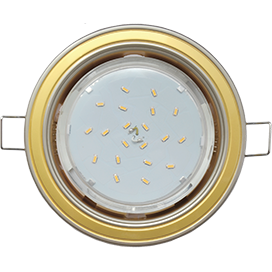 FV53H4ECB Ecola GX53 H4 9022 Glass Светильник встраиваемый, жемчуг-золото-жемчуг (уп.10/50шт.) FV53H4ECB - фото 619593
