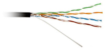 UTP4-C5E-SOLID-OUTDOOR-40-500 Кабель категория 5e, 4 пары для внешней прокладки (бухта 500м.) UTP4-C5E-SOLID-OUTDOOR-40 - фото 619643